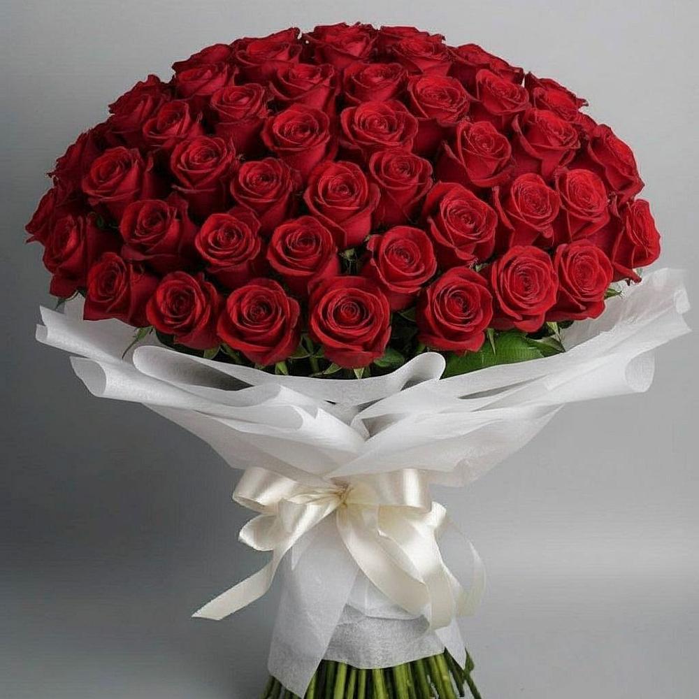 Букет 101 Красная роза Блэк Мэджик в Васильково