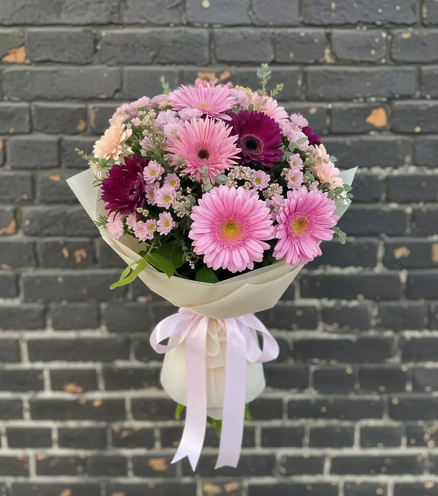 Букет цветов из: Герберы и Хризантемы в Васильково