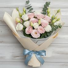 Букет цветов из:  Лизиантусы #REPLACE_PRED# Васильково