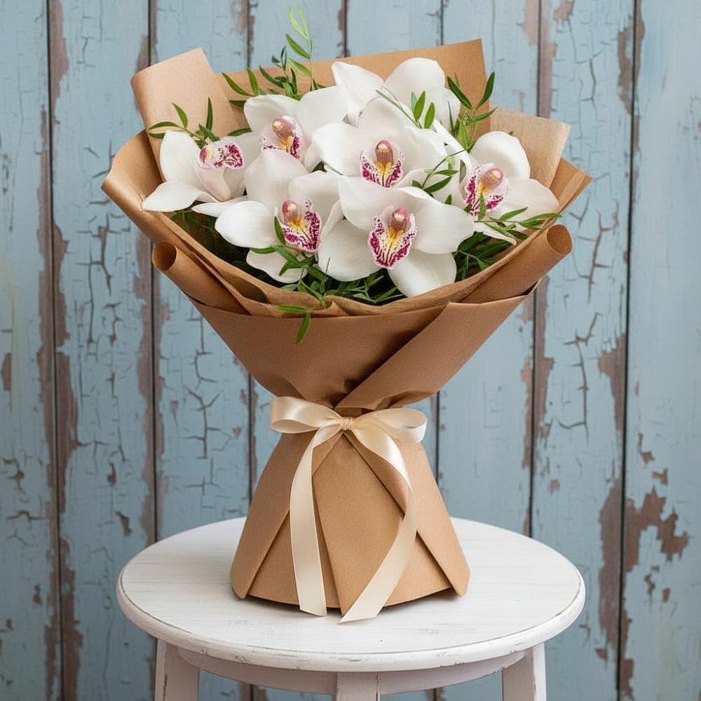 Букет цветов из: Орхидеи и Розы в Васильково