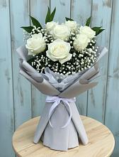 Букет цветов из:  Розы #REPLACE_PRED# Васильково