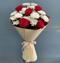 Букет цветов из:  Розы и Хризантемы в Васильково