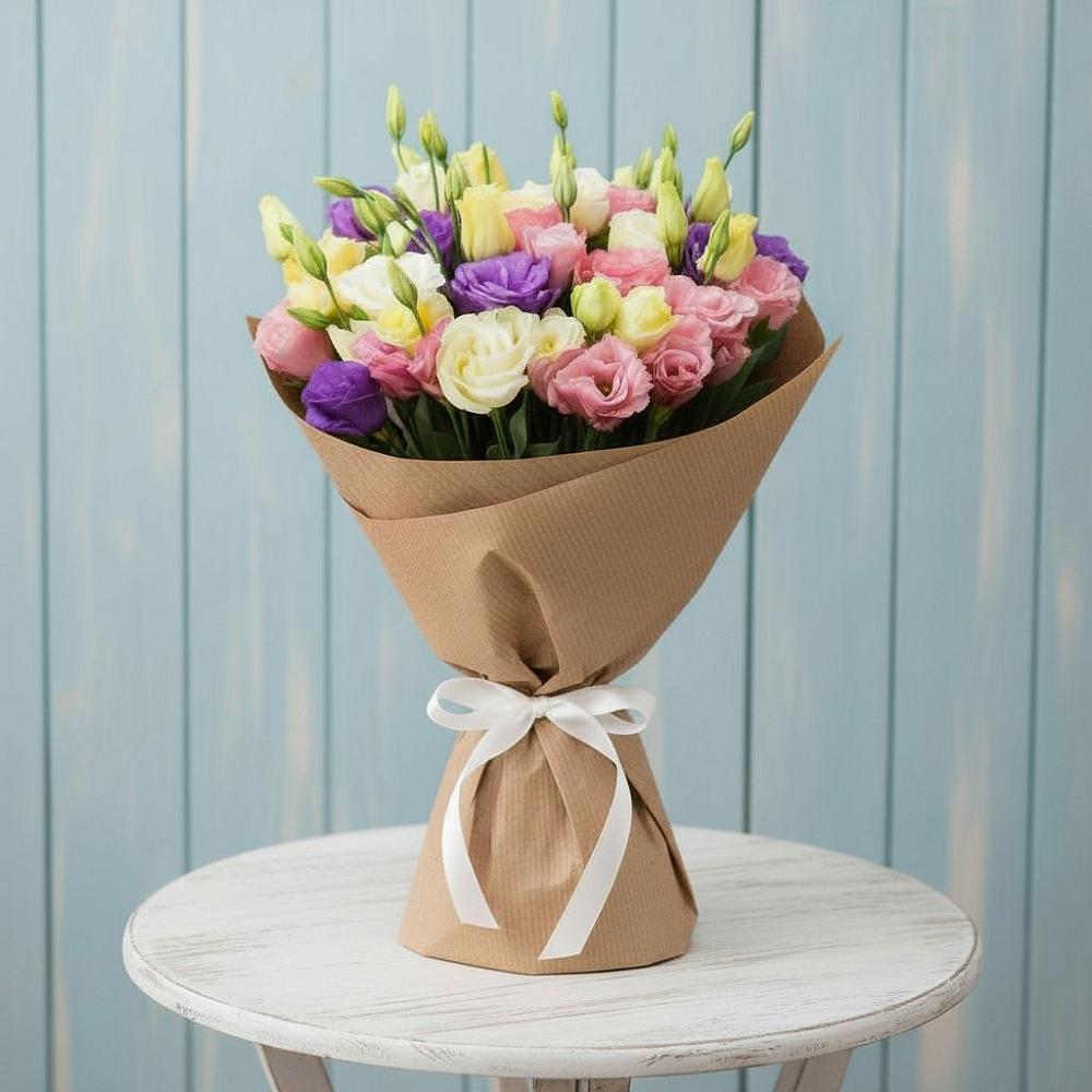 Букет цветов из: Лизиантусы в Васильково