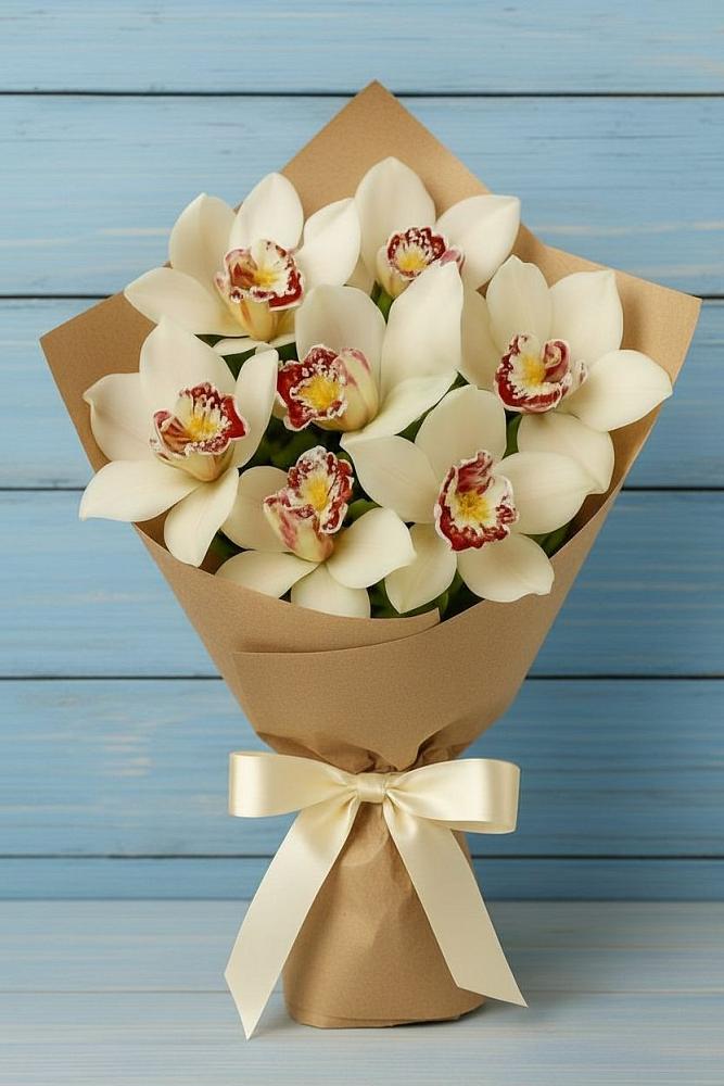 Букет цветов из: Орхидеи и Розы в Васильково