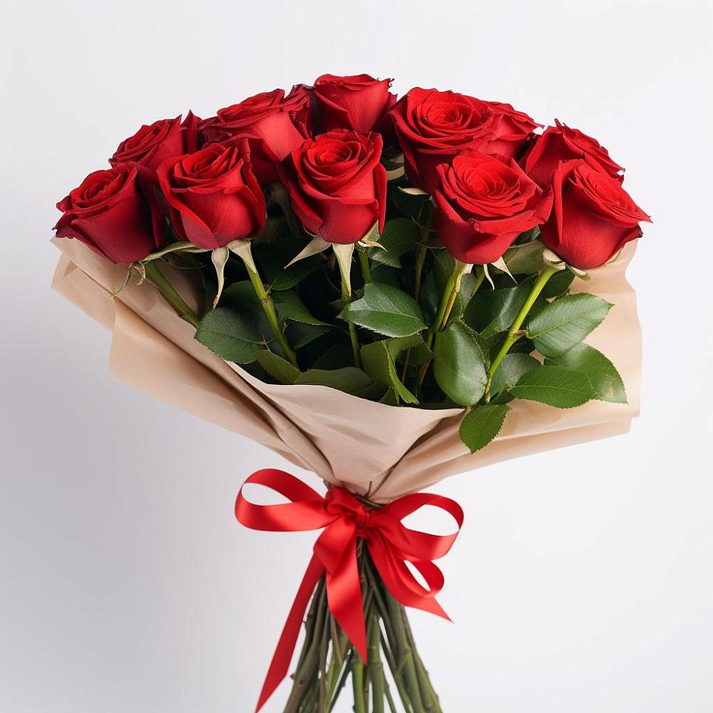 Букет 11 Красных роз Эдлесс Лав в Васильково